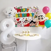 【漢堡派對】動漫蠟筆小新鋁膜氣球批發兒童生日派對裝飾卡通鋁箔氣球生日佈置 派對佈置 生日氣球 派對氣球
