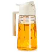 (店+)【日創生活】噴倒兩用 油壺 470ml 噴油瓶 {玻璃油壺 油罐 噴霧瓶 油瓶 玻璃油瓶 調味瓶 醬油瓶 醬油罐}