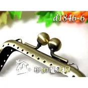 【布的魔法屋】d1846-6 台灣製造 古銅8cm可愛大珠頭方型口金(附紙型.台灣製方形口金.ㄇ型ㄇ形口金,拼布口金包)