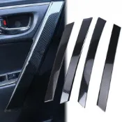 4pcs 內飾 真碳纖維 內門板裝飾罩 適合14-19 Corolla