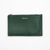 Paul Smith 義大利拉鏈卡片零錢包卡夾Fragment Case M1A6136 30 綠色男士皮夾草編零錢包