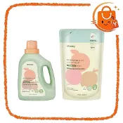 優生 嬰兒 洗衣精 嬰兒植淨酵素洗衣液體皂 一罐1200ml+一補1000ml 冷壓橘子油  親膚配方