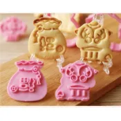 禎巧手 燈籠舞獅招財貓福袋3D立體餅乾模具 新年烘焙翻糖模具 DIY餅乾塑料模 壓模 蛋糕模 翻糖模