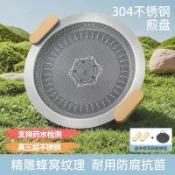 ✨台灣出貨✨304不鏽鋼烤盤 加厚無塗層韓式烤肉盤 戶外露營煎烤盤 家用電磁爐燒烤盤 煎肉料理盤
