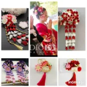售 台灣現貨 日本 和服 浴衣 髮飾 髮夾 cos 角色扮演 日式 和風 髮飾 布花 手工髮飾 復古 頭飾 手工流蘇