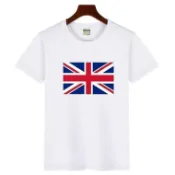 【棉T恤】短t 短袖上衣 英國國旗米字旗純棉T恤中國五星旗短袖外貿美國韓國俄羅斯旗上衣i