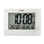 【SEIKO 精工】溫溼度顯示 座掛兩用電子鐘 時鐘 禮物 送禮 推薦(QHL089W)