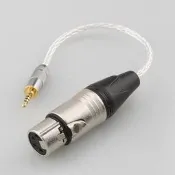 四芯XLR卡儂母轉3.5立體2.5mm6.35大三芯4.4平衡公耳機音頻轉接線