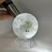 (店+)【御古齋】天然 異相水晶 幽靈水晶球 紅綠幽靈 水晶球 淨化磁場 正能量 招財辟邪 風水開運擺件 附座 082802