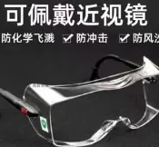 3M 12308 防飛沫護目鏡 可佩帶近視鏡 防霧款 防沖擊 防風沙 時尚騎行 防護眼鏡 防飛沫