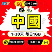 (店+)【SCT】中國大陸網卡無限量吃到飽 中國聯通/中國電信網絡 免翻墻支援LINE 大陆旅遊手機上網SIM卡 大陸上網卡 網路卡