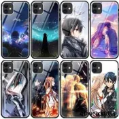 超低價刀劍神域手機殼適用蘋果14 13 12桐人iPhone15玻琍x xr愛麗絲iPhone6s 7 8 plus動漫