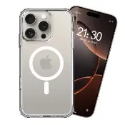 【City Boss】for iPhone 16 Pro Max 5D超越美型透明磁吸殼-附相機電子按鍵