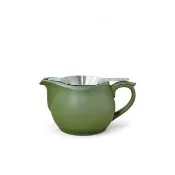 【台灣製造 鶯歌陶藝】深松綠茶海 300ml 平面款＋304濾網(茶具 茶壺 茶海 公道杯 泡茶壺)