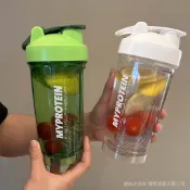 運動水杯刻度健身蛋白粉奶昔杯戶外旅行網紅爆款高顏值搖搖杯簡約