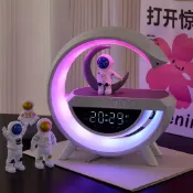 【無線充電藍牙音響🔥藍牙喇叭】多功能床頭檯燈 氣氛燈 炫彩小夜燈 鬧鐘時鐘 藍牙音箱 幻彩床頭燈 插卡音響 生日禮物