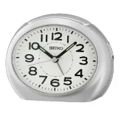 大高雄鐘錶城 seiko SK037 精工鐘 (QHE193S) 嗶嗶聲貪睡鬧鐘(銀)/8.8*11.2cm｜樂天領券現折★全館特惠中★指定刷卡回饋10%