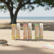 Ibcccndc SPF30護唇膏,防UVA,西瓜椰子香蕉口味,保濕,無色防曬護理