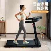 便攜式家用跑步機 LED顯示屏 靜音走步運動 健身器材 可開統編 跑步機家用便攜式LED顯示屏靜音走步機電動室內跑步運動