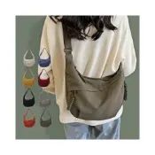 (店+)(JoyStyle)輕柔牛角包 側背包 餃子包 斜挎包包（簡約大容量 日系高級）限時下殺