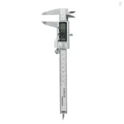 數顯卡尺游標卡尺 6 英寸/150 毫米測量工具,帶不銹鋼電子千分尺卡尺,帶大液晶屏,易於從英寸公制切換