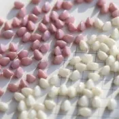 10顆裝 進口捷克珠5mm粉色奶白百搭楊桃珠 Diy手作串珠飾品材料