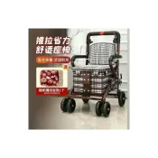(店+)含稅免運 推車 購物推車 購物車 買菜車 拉桿買菜老年推車可推可坐車購物車助行代步車手推小拉車折疊