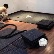 宜悅家居 【台灣公司 售後保障】免運 環保家用運動地板跳繩隔音健身房 減震橡膠地墊力量區緩沖防震地膠 YYJJ03272