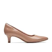 【Clarks】女鞋 Shondrah Jade合成皮素面百搭尖頭中跟鞋 (卡其色)(CLF73072D)