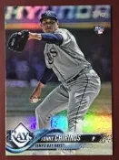 2018 Topps Update Rainbow Foil #US295 Yonny Chirinos 彩虹亮面RC卡