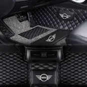 Mini皮革腳踏墊迷你 Cooper Clubman Countryman R50 F60全包圍汽車腳墊