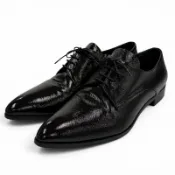【DOKODEMO】狀況極佳★PRADA Prada 皮革尖頭繫帶正裝鞋，黑色，38 碼，義大利製造，女款，附鞋盒和防塵袋。