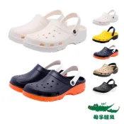 (店+)【母子鱷魚】兩穿式水陸雙色洞洞鞋-男女款 拖鞋 洞洞鞋