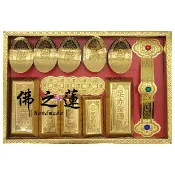 【佛之蓮】磨砂百寶盒 附封條 / 磨砂百寶 元寶 金元寶 金條 金銀元寶 金磚 百寶盒 金銀財帛 紙紮 往生用品
