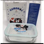 股東會紀念品-熊本熊 九州熊 Kumamon 密扣式玻璃保鮮盒 台灣製 950ml