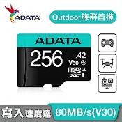 威剛 Premier Pro microSDXC UHS-I U3 A2 V30 256G