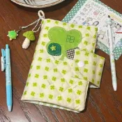 【手帳本書衣】 手帳本書衣 手作四葉草書衣 原創A6書衣 原創A5書衣 隨身手帳本書衣 口袋書衣 韓系ins風書衣