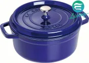 易生活ELiving Staub 圓形鑄鐵鍋 深藍色 26cm #40510-284
