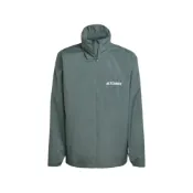 (店+)【adidas 愛迪達】JM8693 adidas Multi Essentials 2L CLIMAPROOF系列 防水防風登山透氣舒適夾克外套 男款 綠色