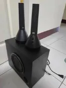 左右喇叭1190拍室 重低音故障小聲790後陽 美國奧特藍星ALTEC LANSING VS4621 喇叭