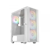 【紐頓e世界】MAVOLY 松聖 P206W PLUM 白色 電腦機殼【ATX/顯卡長30cm/CPU高16cm/預裝定光風扇x4】