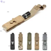 W&S家 【多款可選】MOLLE 加長型快扣手電筒包甩棍套【黑色】戰術電筒套甩棍包腰掛手電筒袋甩棍袋工具雜物