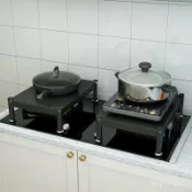 千織屋 不鏽鋼電磁爐支架廚房置物架煤氣竈燃氣竈蓋闆罩子新款燃氣竈底座 瓦斯爐增高架 4CZN