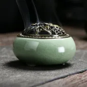 香爐 熏香家用室內蚊香盤托 陶瓷艾草艾灸香爐艾柱線香插蚊香架【不二雜貨】