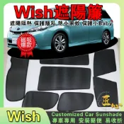 【匠心·台製·客製化】Wish 遮陽簾Toyota汽車遮陽擋車用窗簾遮陽隔熱保護隱私防小黑蚊 車露營車宿版型服帖雙層加密