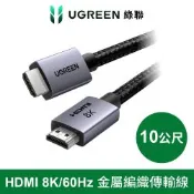 綠聯 HDMI 8K /60Hz傳輸線 2.1認證 金屬編織 高畫質影音連接線 袋裝 Pro版 10公尺