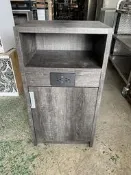 【全國二手傢俱館】*樣品屋*茶色深木紋色 可充電緩衝式收納櫃/床邊櫃/置物櫃/營業用家具/臥室家具/電話櫃/二手家具