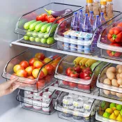 冰箱收納盒 食品級保鮮盒 冷凍雞蛋收納盒 廚房蔬菜專用整理抽屜 日式收納盒 帶蓋收納盒 廚房收納 無印收納盒 桌上收納盒