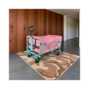 (店+)✈️免運 戶外推車 折疊推車 新款粉藍露營手拉車戶外露營釣魚擺攤可折疊推拉野餐野營拉車