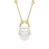 SWAROVSKI 施華洛世奇 Idyllia 愛情寶盒雙面心型項鍊 開學換新季 送禮推薦-金色 5744127